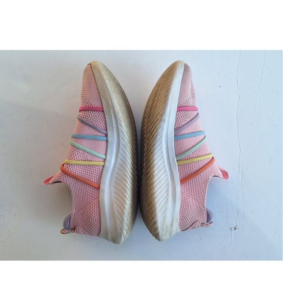 Skechers Girls Ultra Flex Rainbow Slip on Sneakers Casual Shoes Pink Size 13.5 - Picture 4 of 8